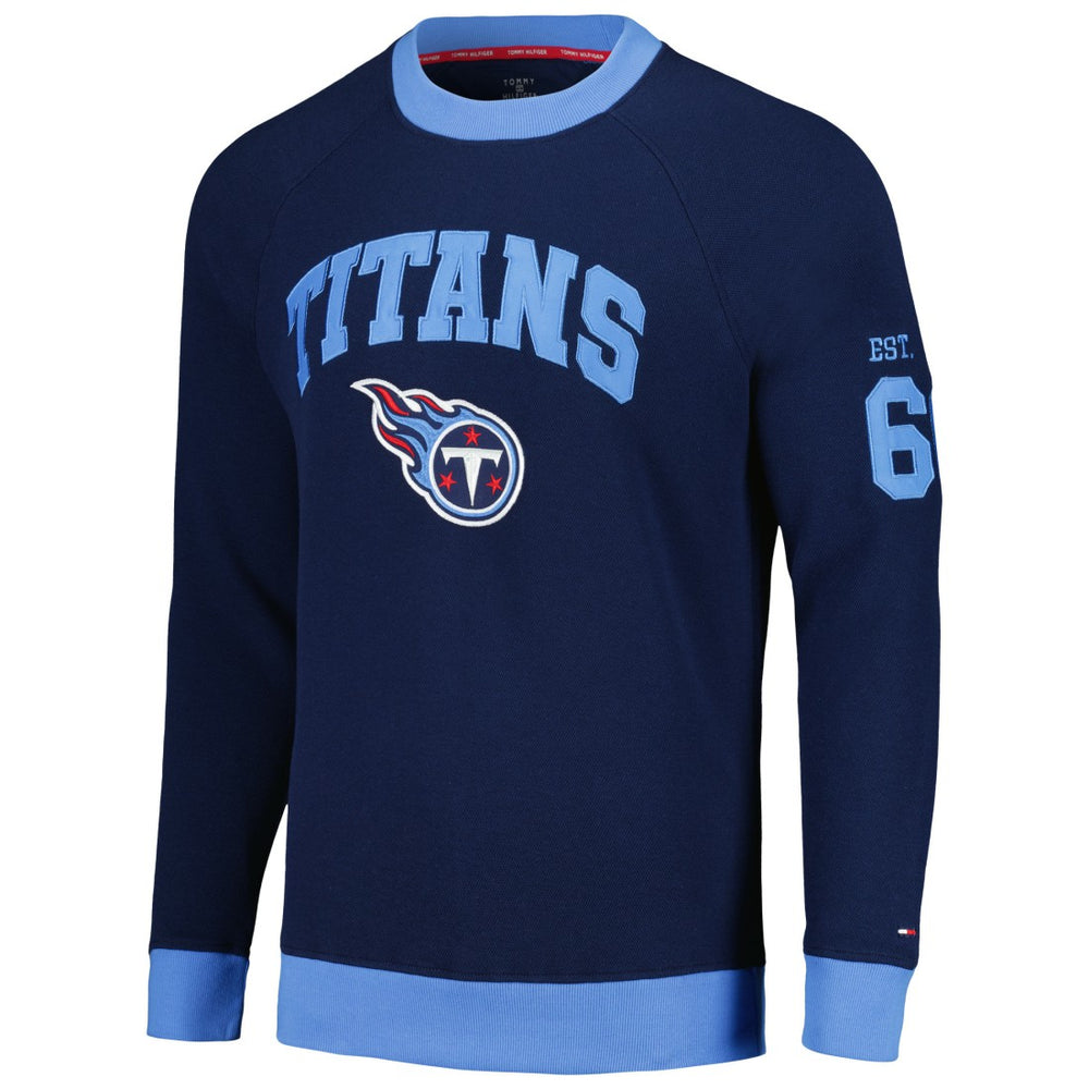 Tennessee Titans  Tommy Hilfiger Reese Raglan Tri-Blend Pullover Sweatshirt