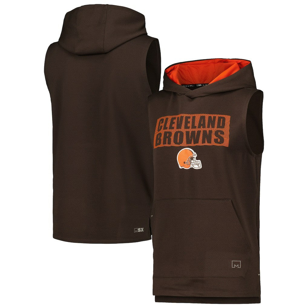Cleveland Browns  MSX by Michael Strahan Marathon Sleeveless Pullover Hoodie