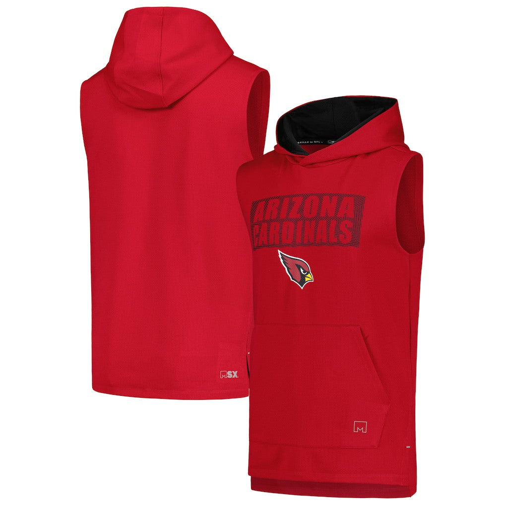 Arizona Cardinals  MSX by Michael Strahan Marathon Sleeveless Pullover Hoodie