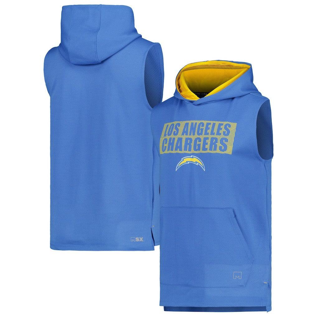Los Angeles Chargers  MSX by Michael Strahan Marathon Sleeveless Pullover Hoodie