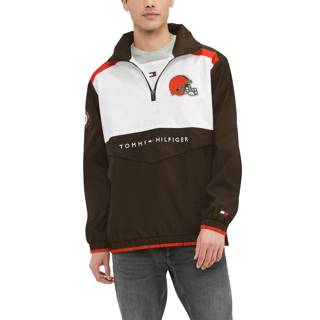 Cleveland Browns  Tommy Hilfiger Carter Half-Zip Hooded Top