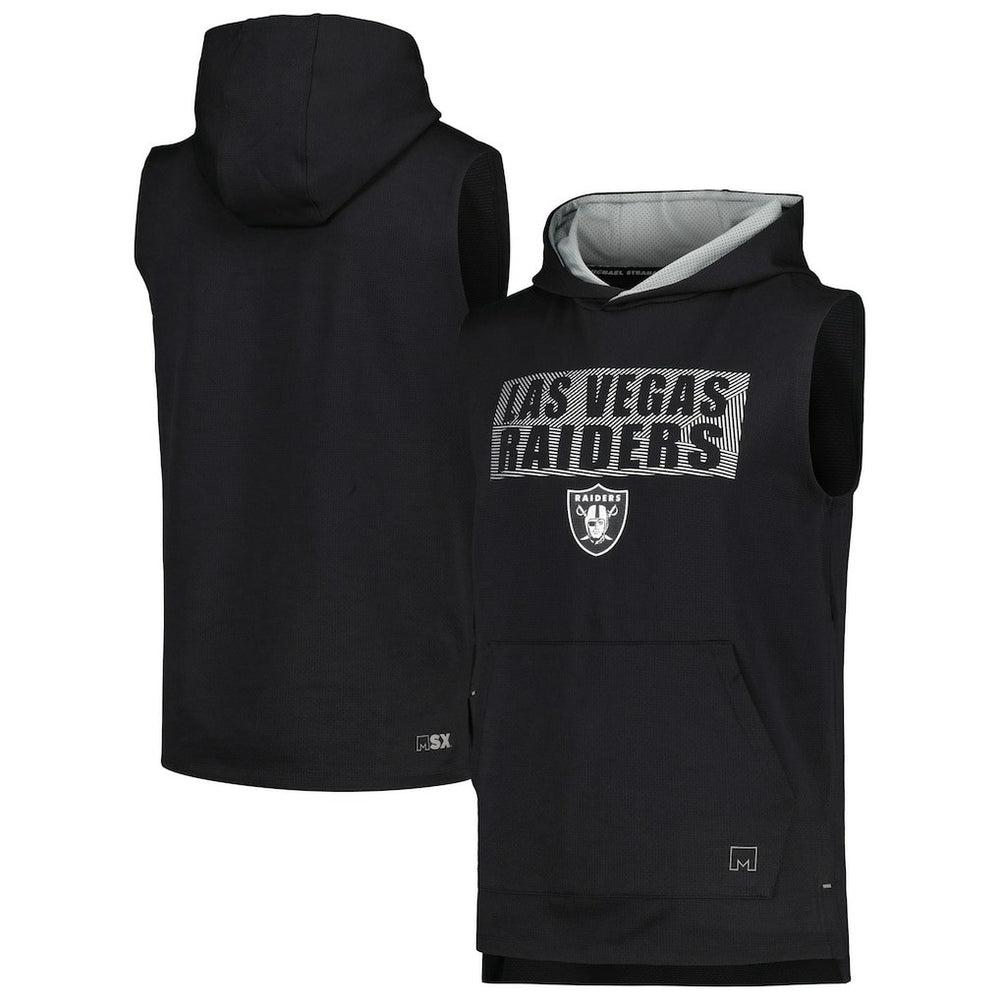 Las Vegas Raiders  MSX by Michael Strahan Marathon Sleeveless Pullover Hoodie