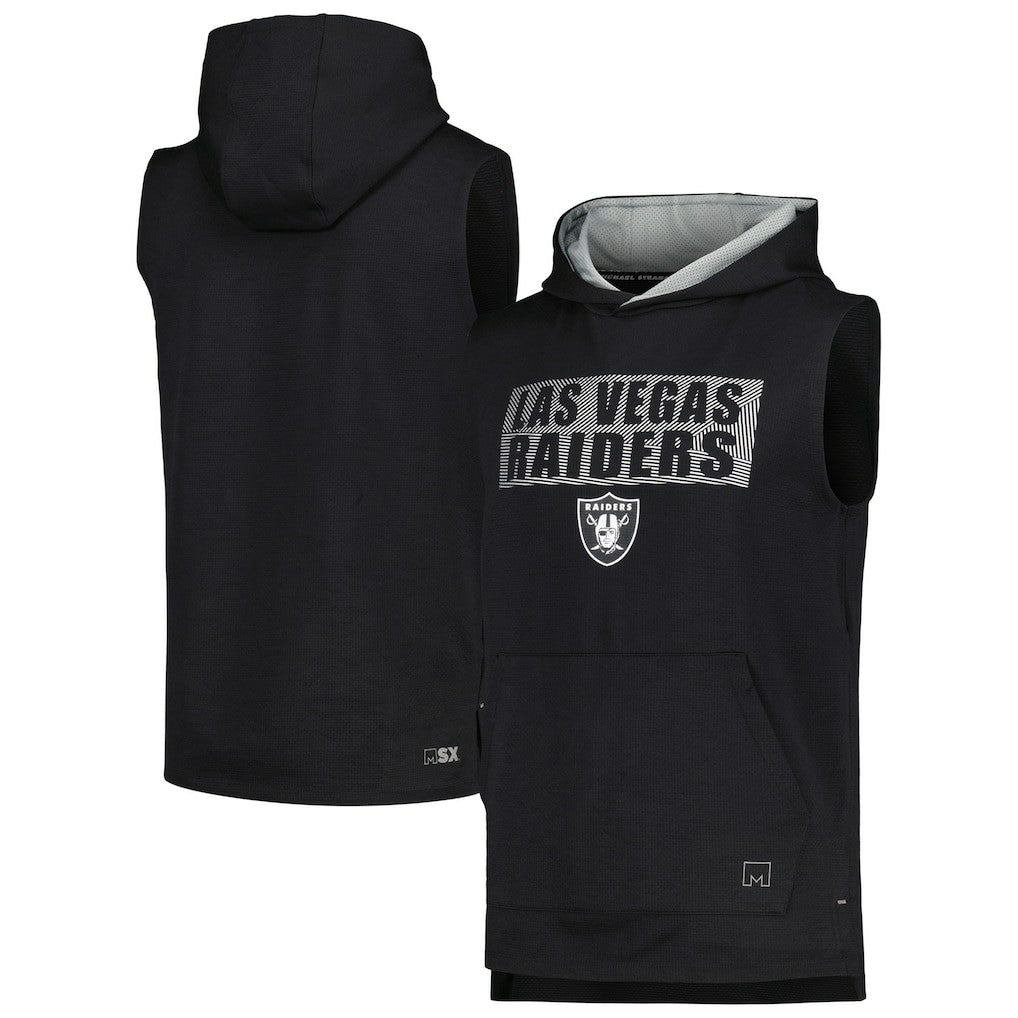 Las Vegas Raiders  MSX by Michael Strahan Marathon Sleeveless Pullover Hoodie