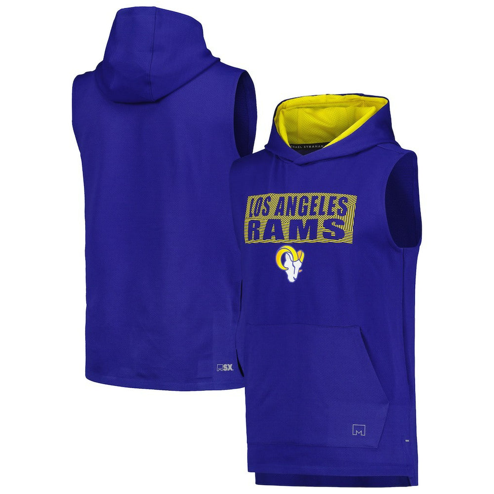 Los Angeles Rams  MSX by Michael Strahan Marathon Sleeveless Pullover Hoodie