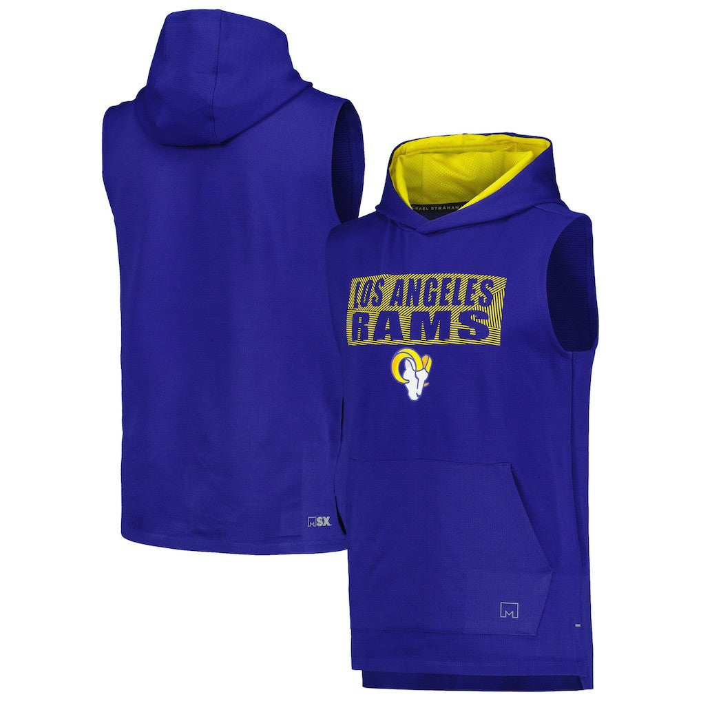 Los Angeles Rams  MSX by Michael Strahan Marathon Sleeveless Pullover Hoodie