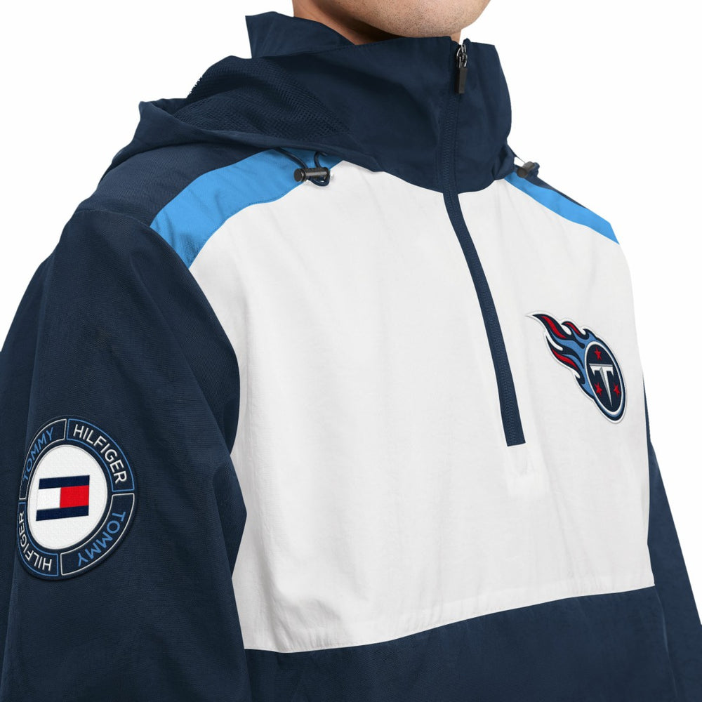 Tennessee Titans  Tommy Hilfiger Carter Half-Zip Hooded Top