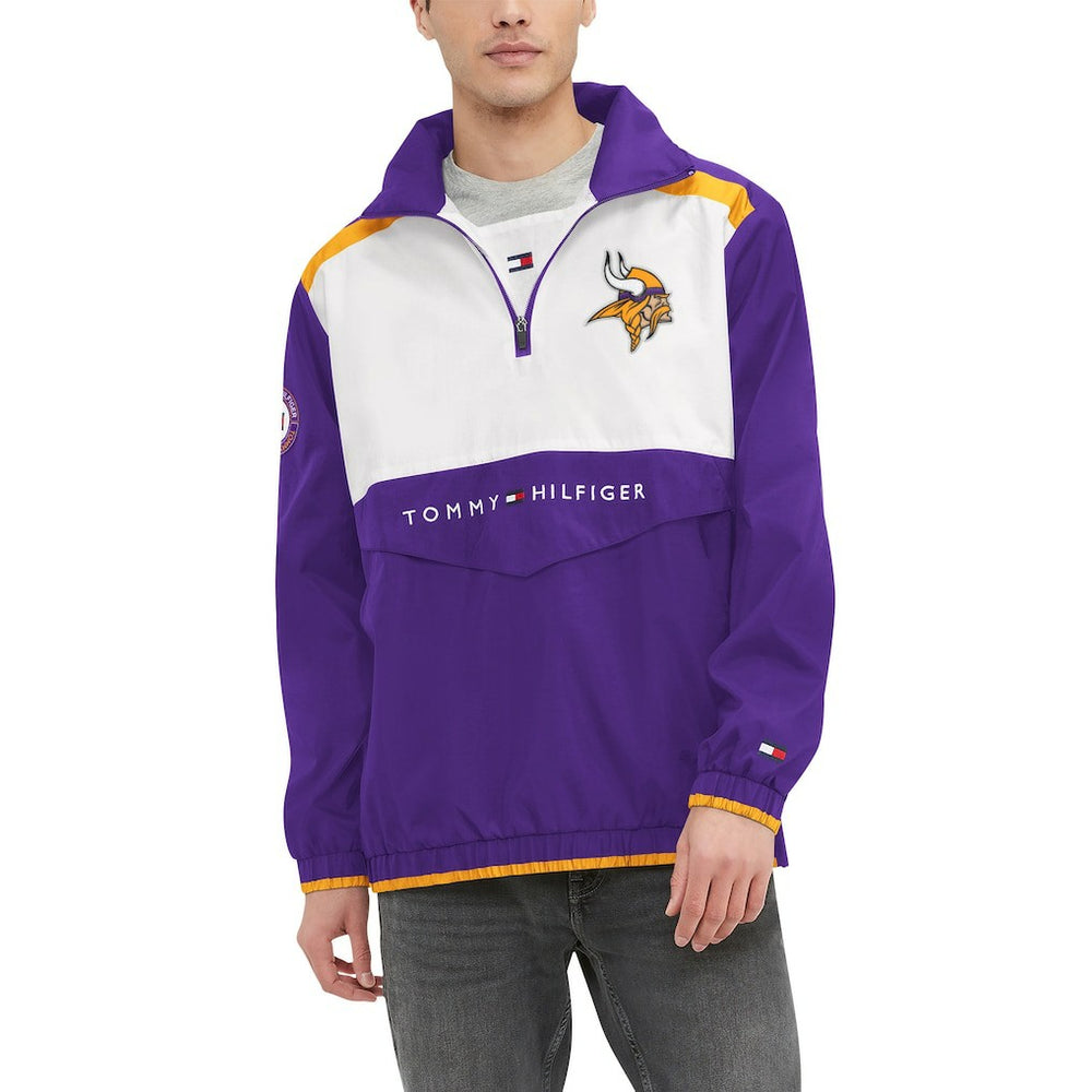 Minnesota Vikings  Tommy Hilfiger Carter Half-Zip Hooded Top