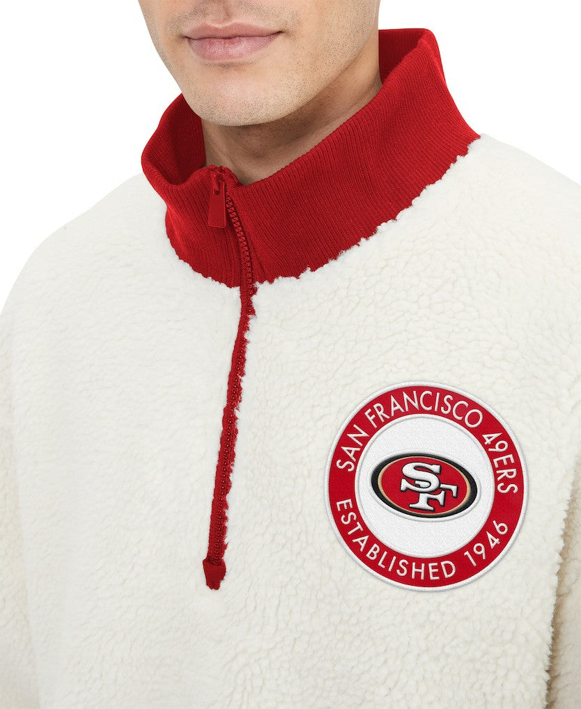 San Francisco 49ers  Tommy Hilfiger Jordan Sherpa Quarter-Zip Sweatshirt