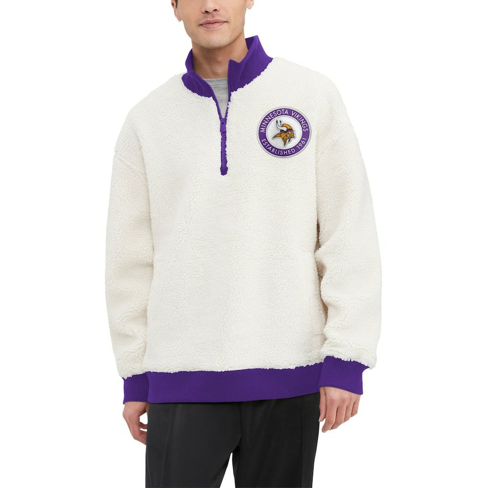 Minnesota Vikings  Tommy Hilfiger Jordan Sherpa Quarter-Zip Sweatshirt