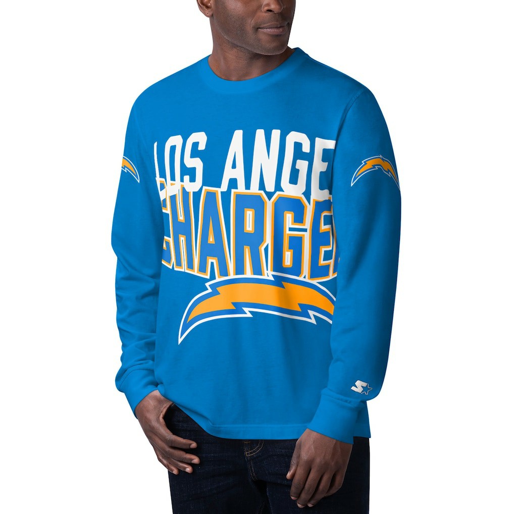 Los Angeles Chargers  Starter Clutch Hit Long Sleeve T-Shirt