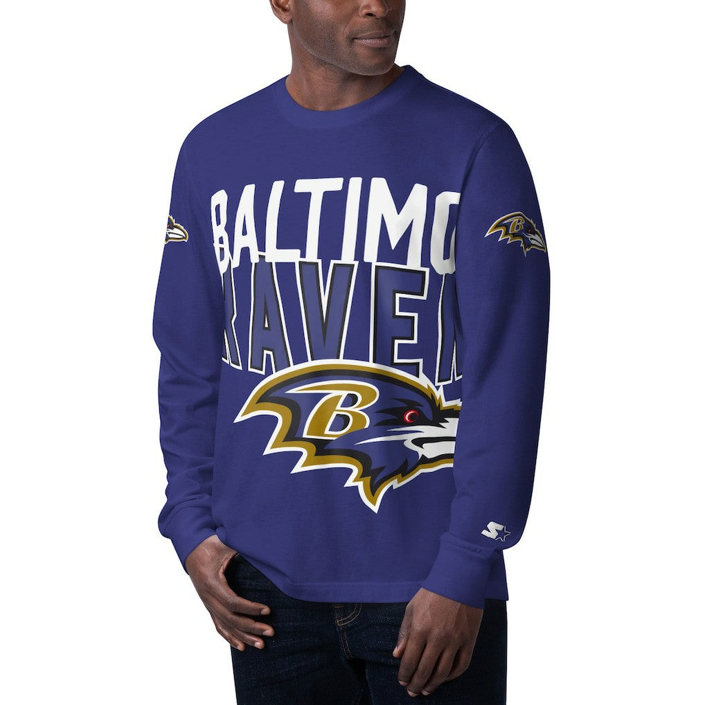 Baltimore Ravens  Starter Clutch Hit Long Sleeve T-Shirt