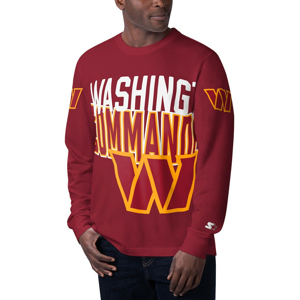 Washington Commanders  Starter Clutch Hit Long Sleeve T-Shirt
