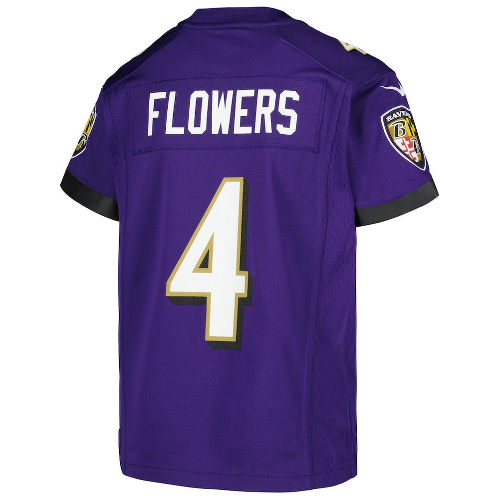 Baltimore Ravens Nike Zay Flowers  Youth Game Jersey