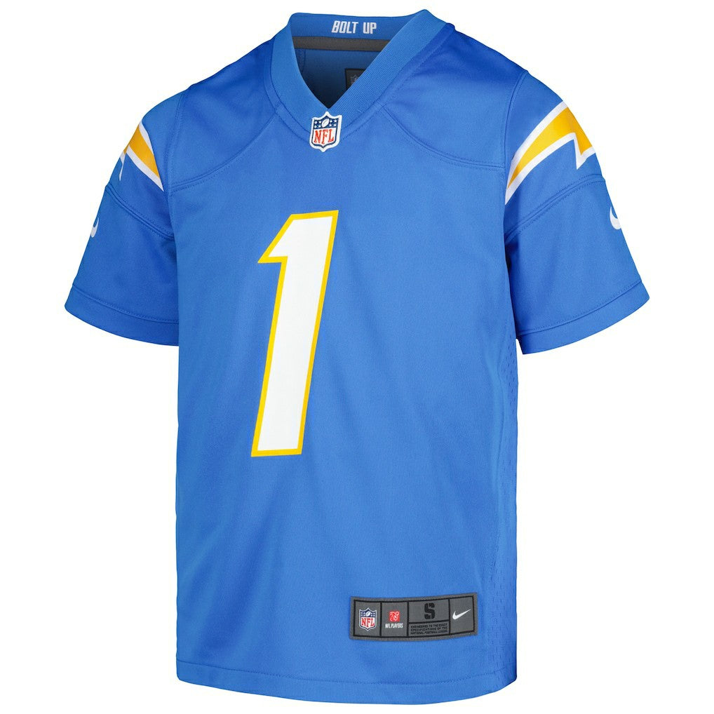 Los Angeles Chargers Nike Quentin Johnston  Youth Game Jersey