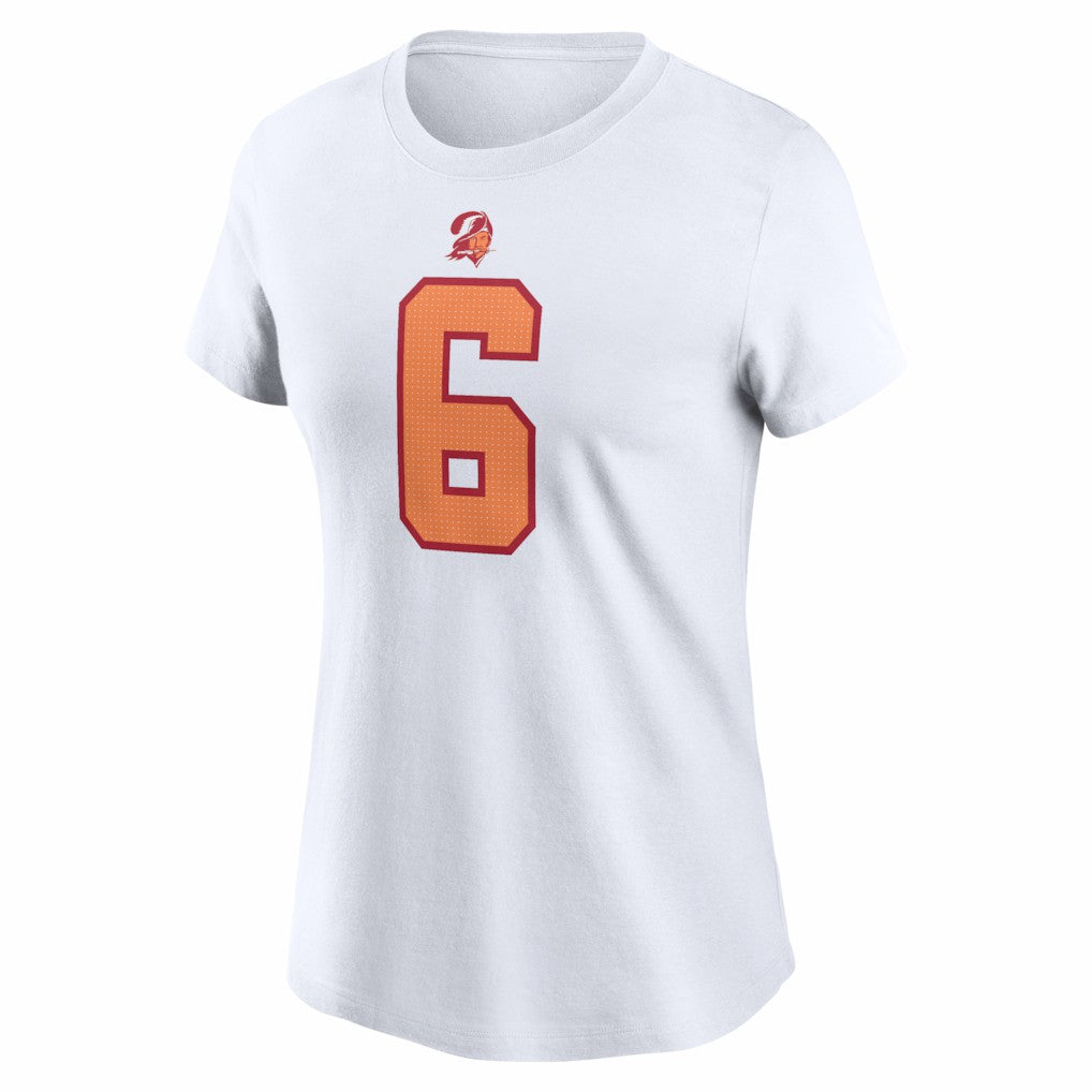 Tampa Bay Buccaneers Nike Baker Mayfield  Women's Name & Number T-Shirt