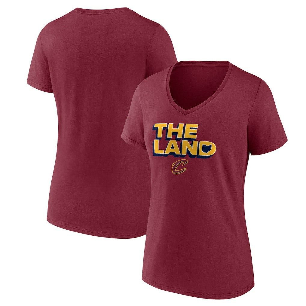 Cleveland Cavaliers Women's Hometown Collection The Land V-Neck T-Shirt sale Discount