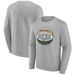 Milwaukee Bucks Hard Color Pullover Sweatshirt New