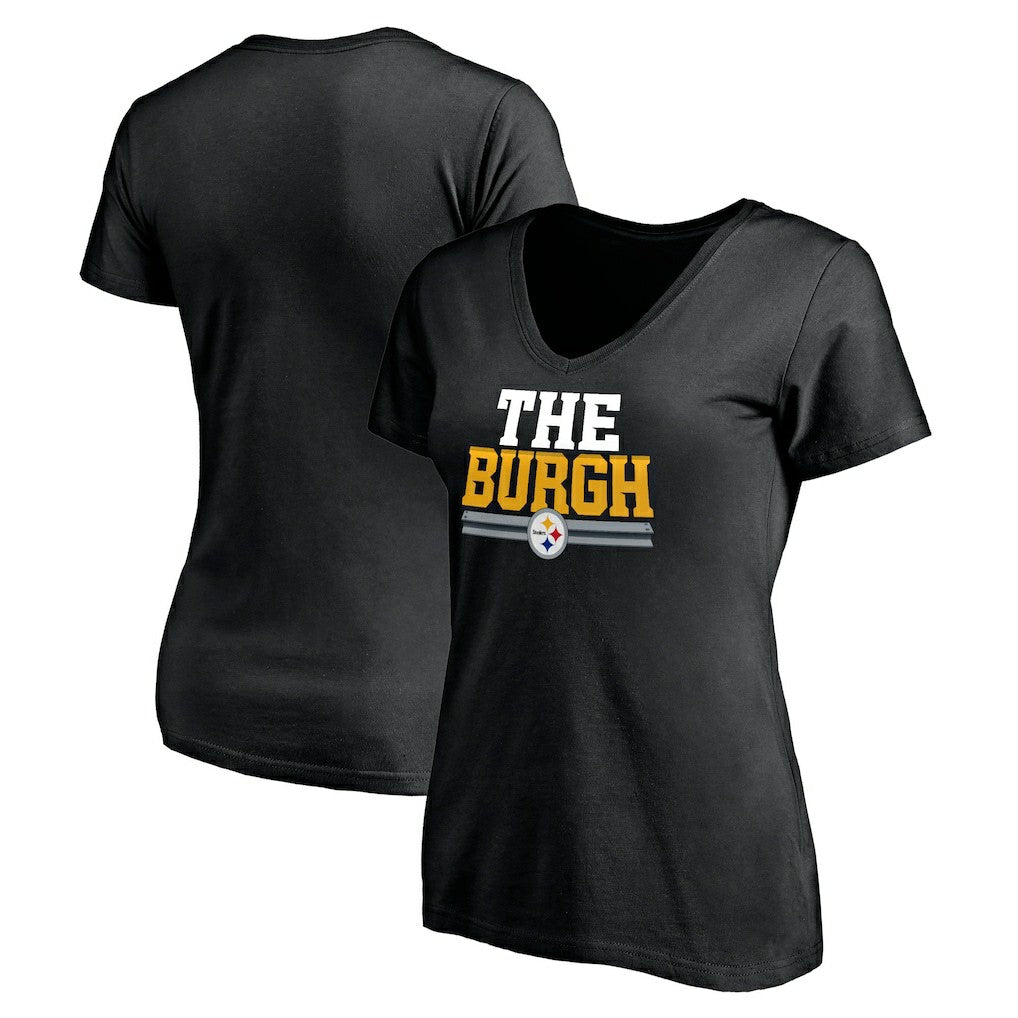 Pittsburgh Steelers  Women's Hometown Collection The Burgh V-Neck T-Shirt