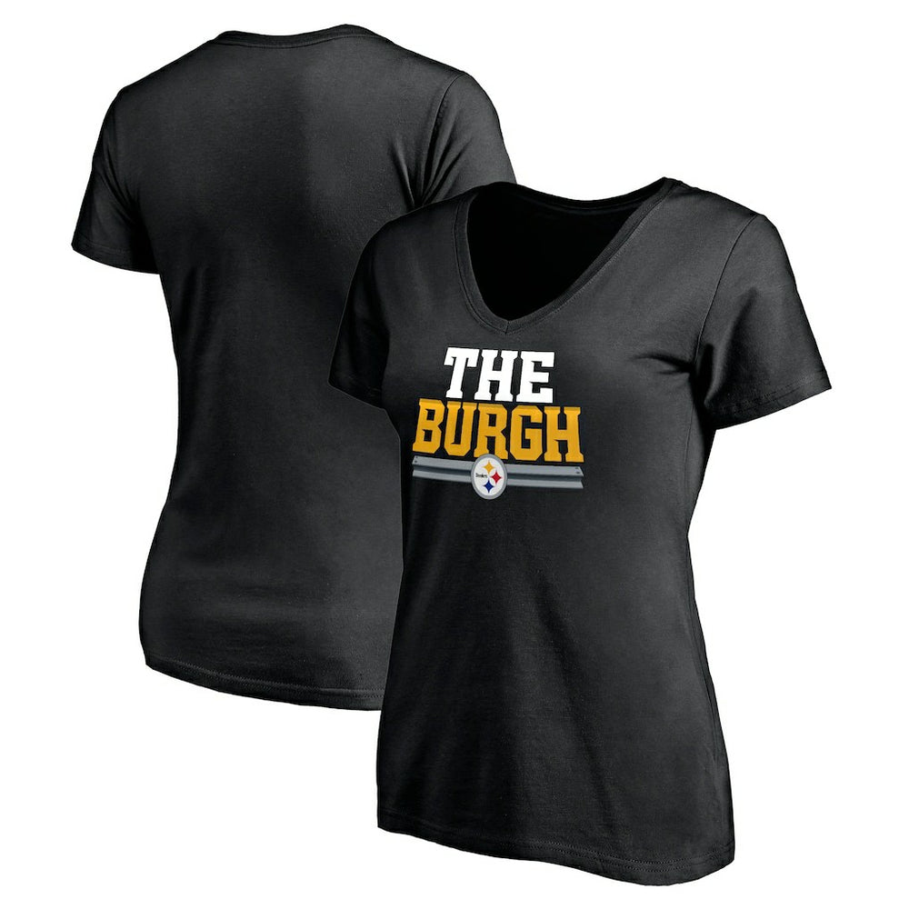 Pittsburgh Steelers  Women's Hometown Collection The Burgh V-Neck T-Shirt