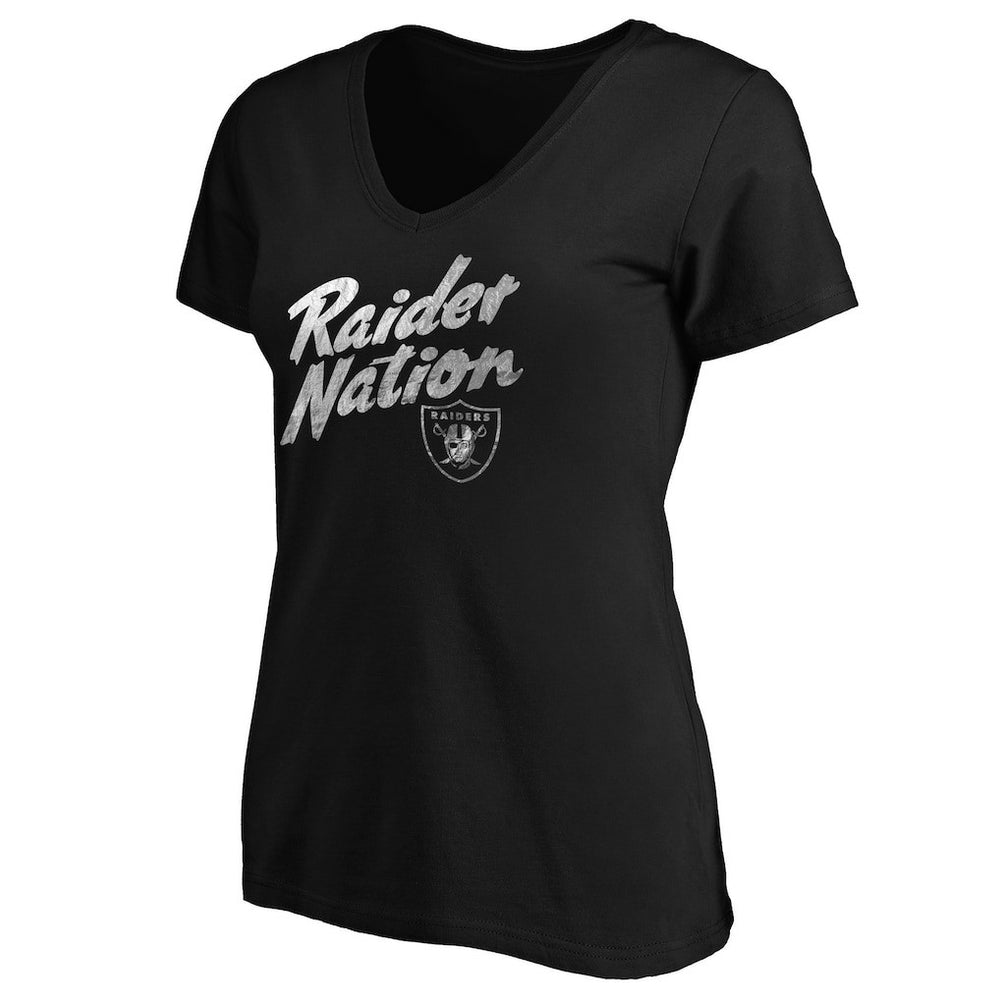 Las Vegas Raiders  Women's Hometown Collection Raider Nation V-Neck T-Shirt
