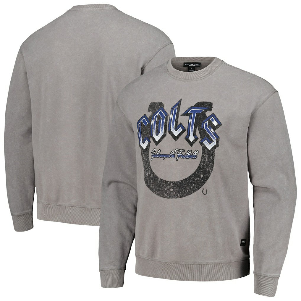 Indianapolis Colts  The Wild Collective Unisex Distressed Pullover Sweatshirt