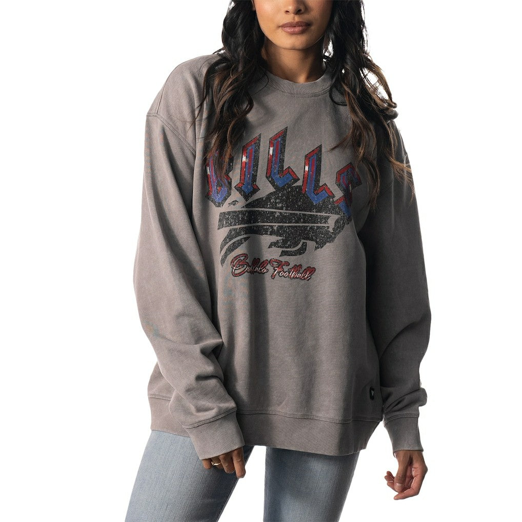 Buffalo Bills  The Wild Collective Unisex Distressed Pullover Sweatshirt
