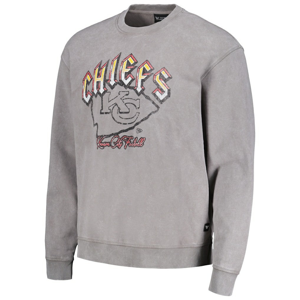 Kansas City Chiefs  The Wild Collective Unisex Distressed Pullover Sweatshirt