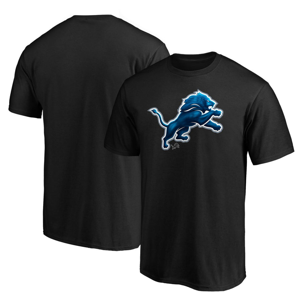Detroit Lions  Midnight Mascot Team Logo T-Shirt