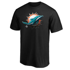 Miami Dolphins  Midnight Mascot Team Logo T-Shirt