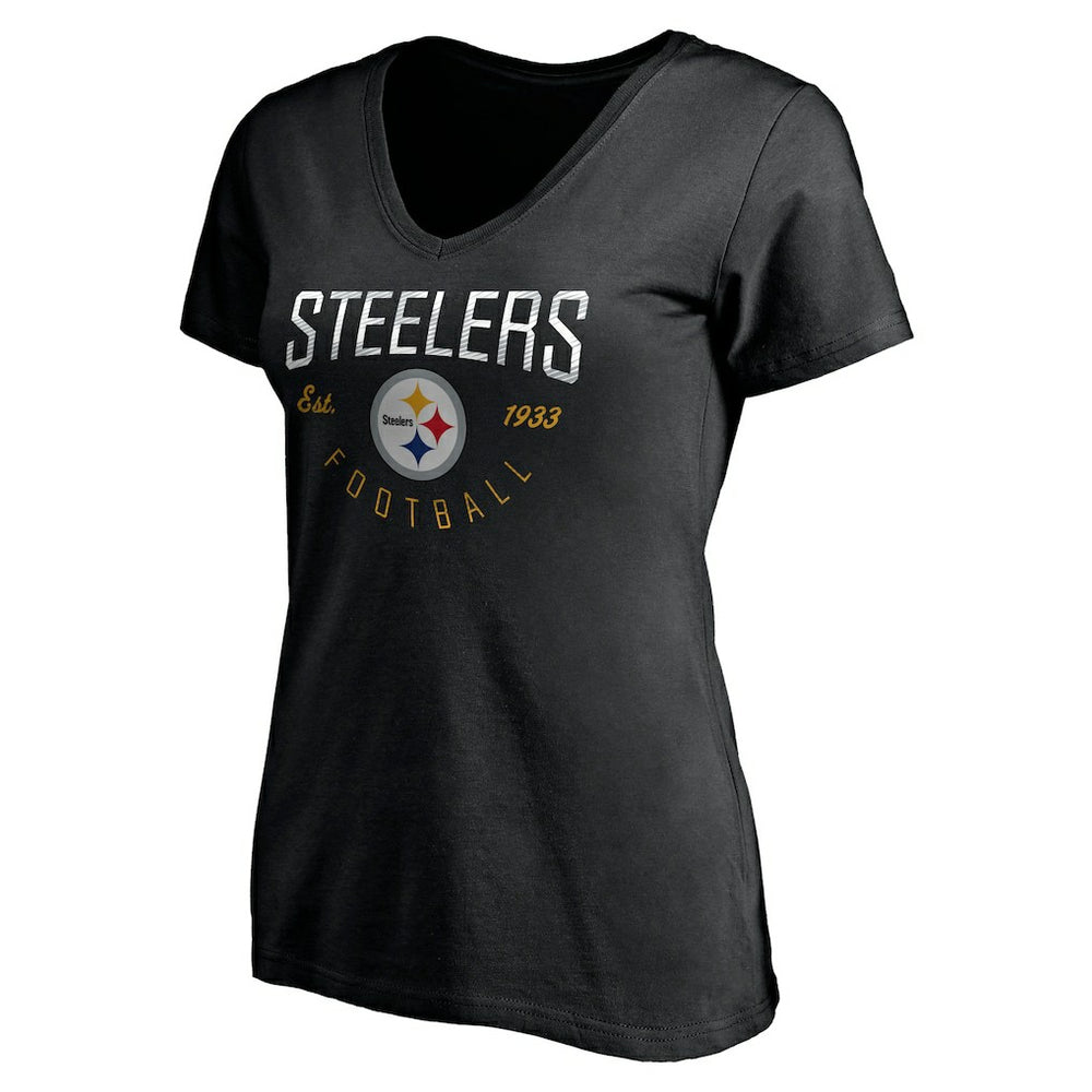 Pittsburgh Steelers  Women's Live For It V-Neck T-Shirt