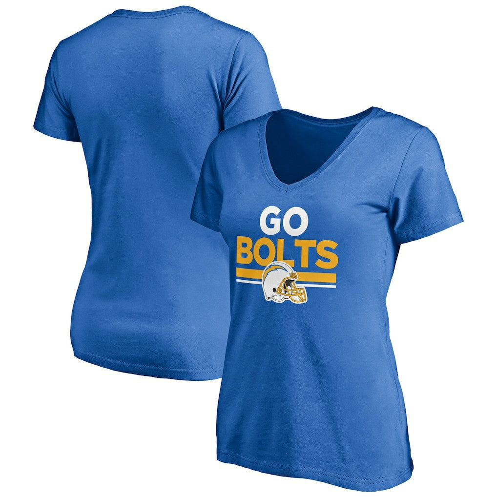 Los Angeles Chargers  Women's Hometown Collection Go Bolts V-Neck T-Shirt