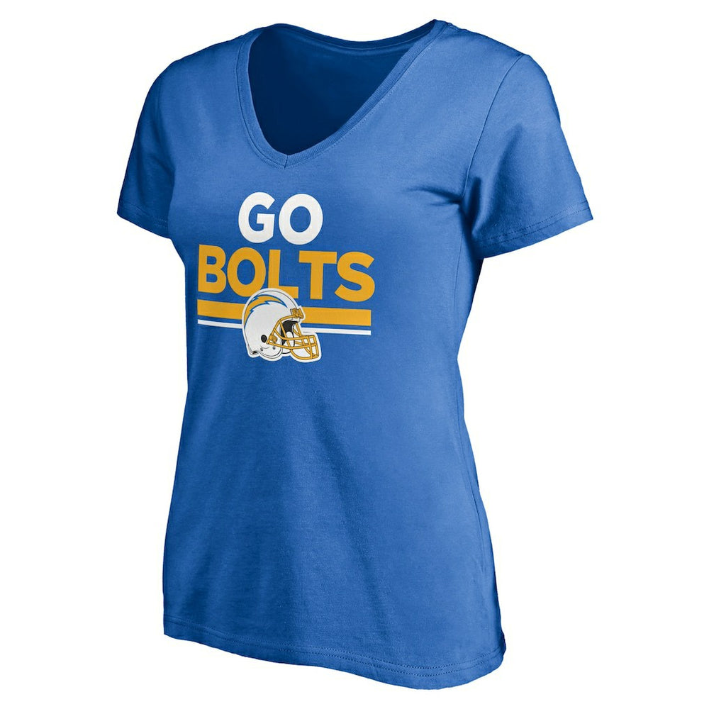 Los Angeles Chargers  Women's Hometown Collection Go Bolts V-Neck T-Shirt