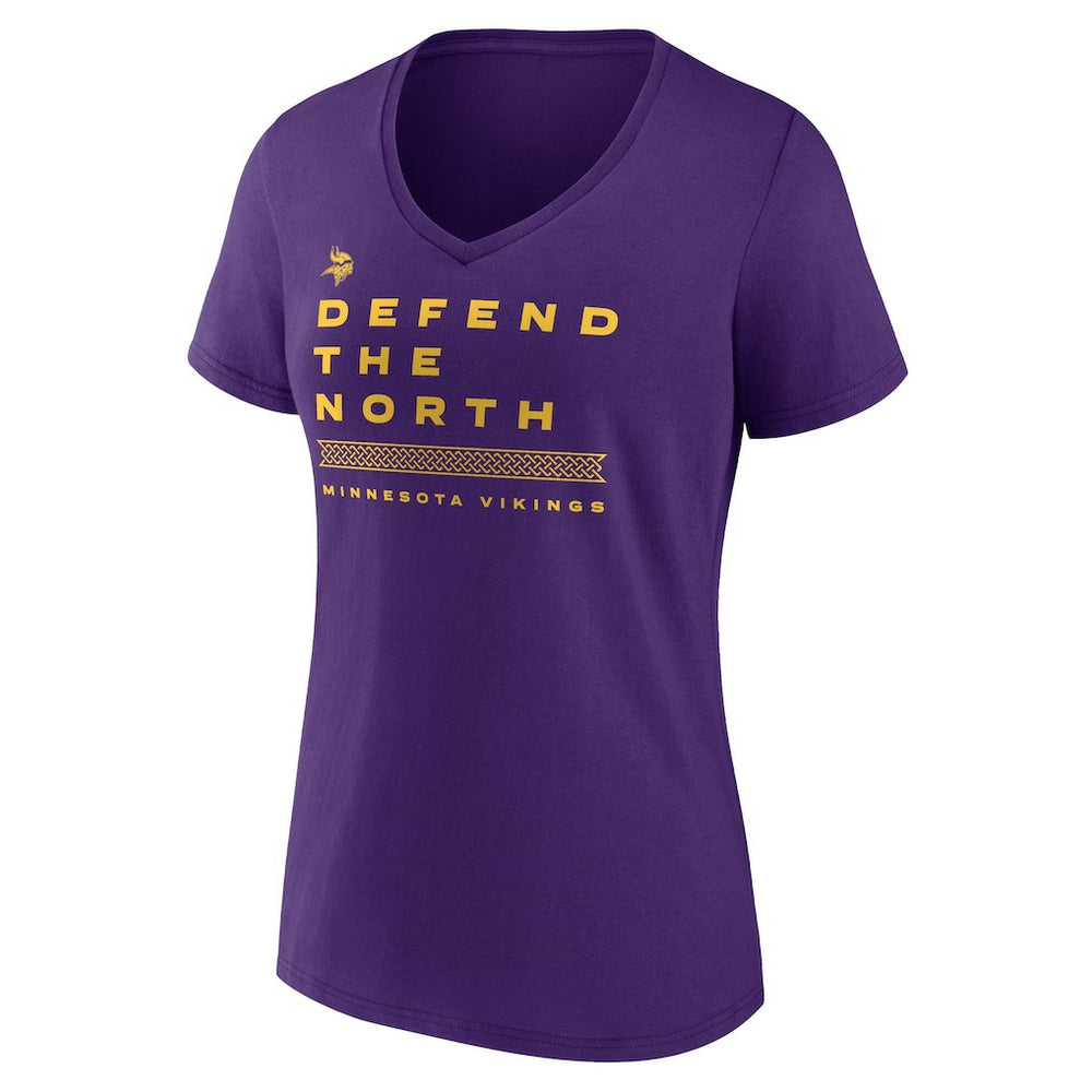 Minnesota Vikings  Women's Hometown Collection Defend The North V-Neck T-Shirt