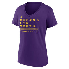 Minnesota Vikings  Women's Hometown Collection Defend The North V-Neck T-Shirt
