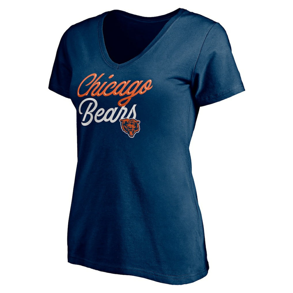 Chicago Bears  Women's Long Stride V-Neck T-Shirt