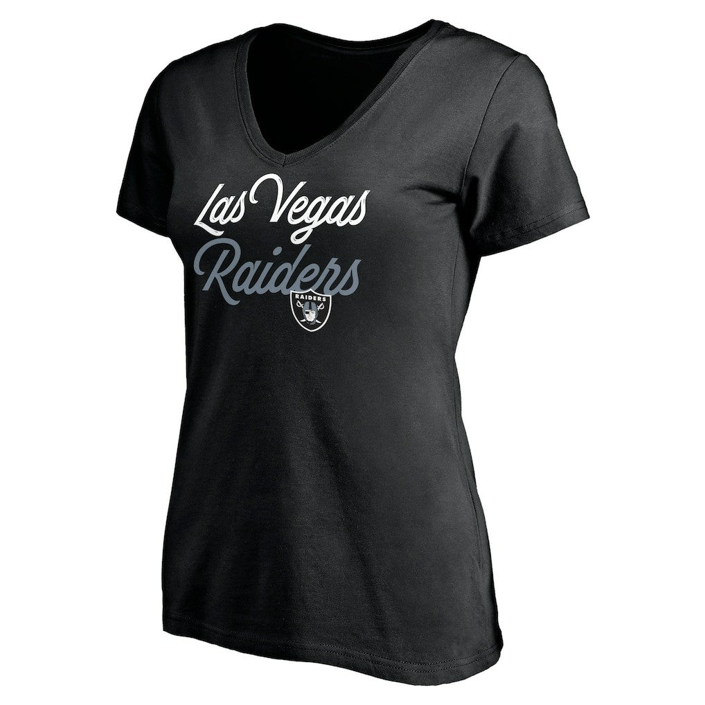 Las Vegas Raiders  Women's Long Stride V-Neck T-Shirt
