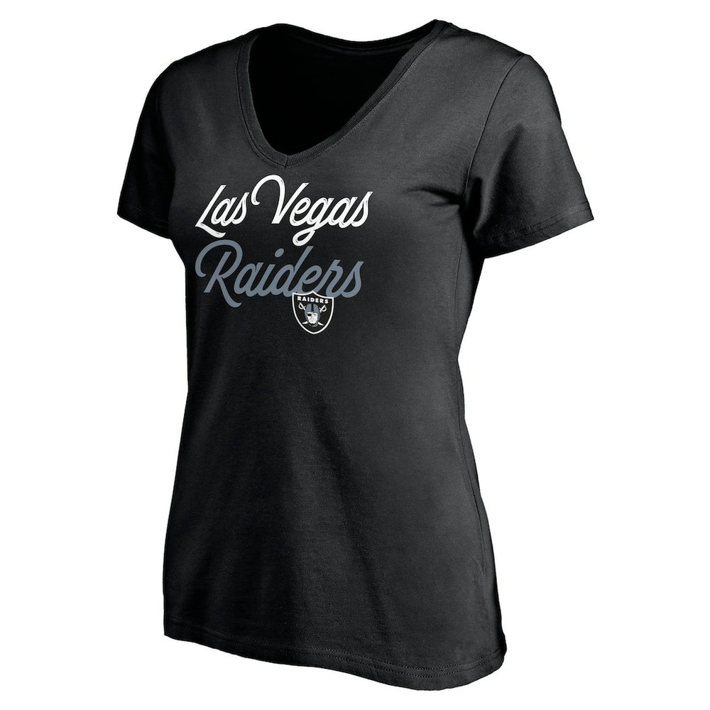 Las Vegas Raiders  Women's Long Stride V-Neck T-Shirt