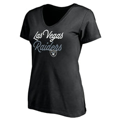Las Vegas Raiders  Women's Long Stride V-Neck T-Shirt