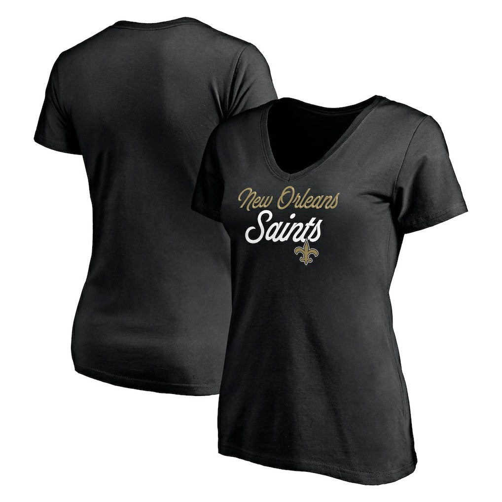 New Orleans Saints  Women's Long Stride V-Neck T-Shirt