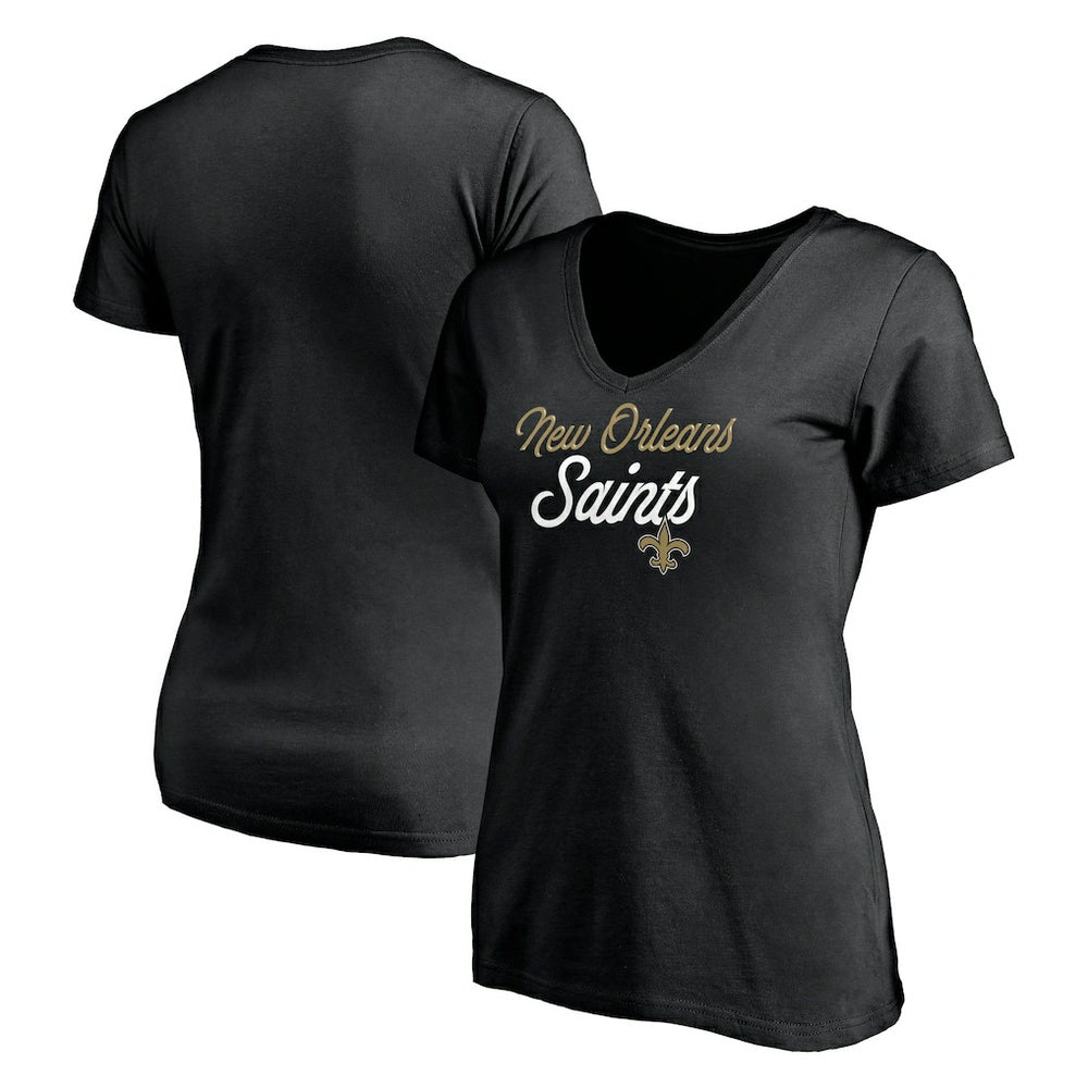 New Orleans Saints  Women's Long Stride V-Neck T-Shirt