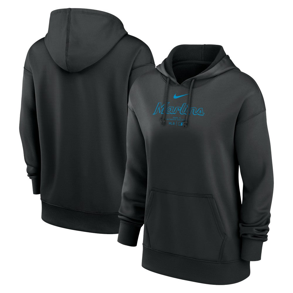 Miami Marlins Nike Women's Authentic Collection Performance Pullover Hoodie | MLB Near me