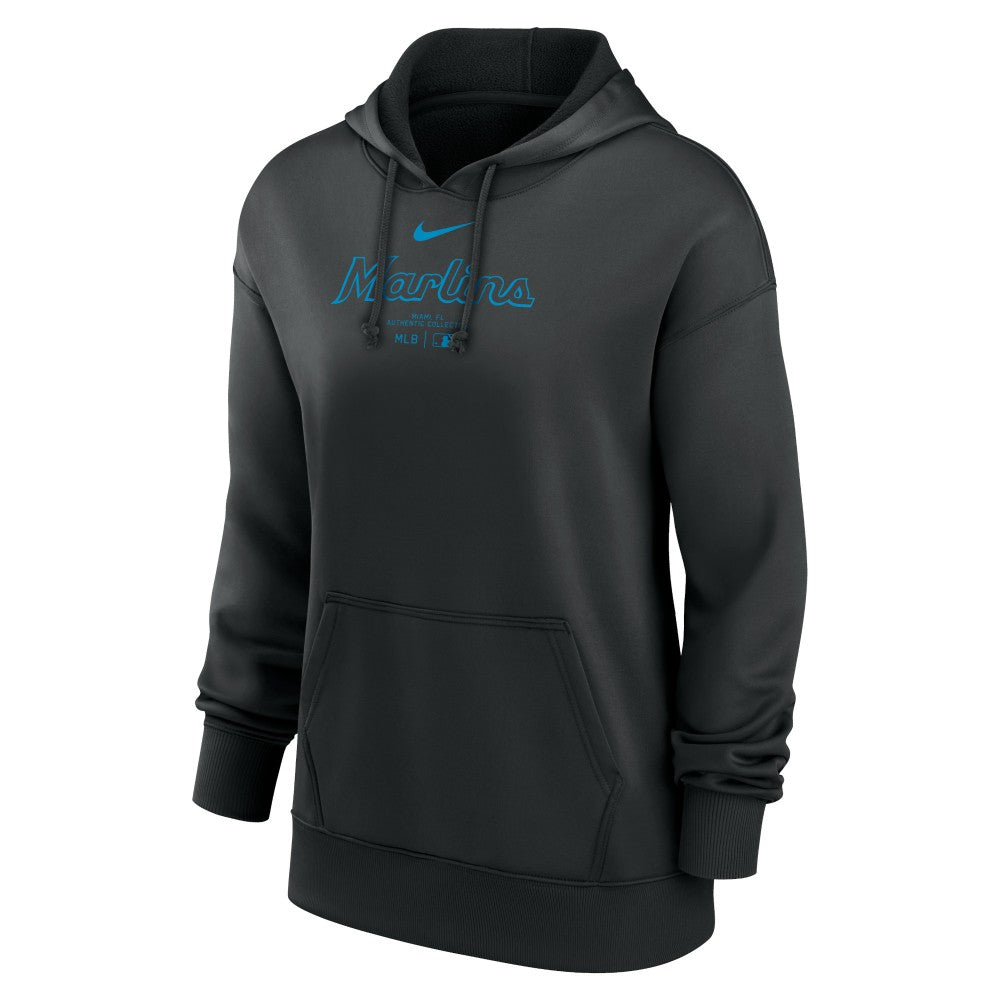 Miami Marlins Nike Women's Authentic Collection Performance Pullover Hoodie | MLB Near me
