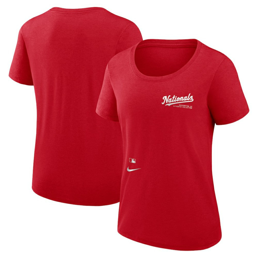 Washington Nationals Nike Women's Authentic Collection Performance Scoop Neck T-Shirt | MLB Shop
