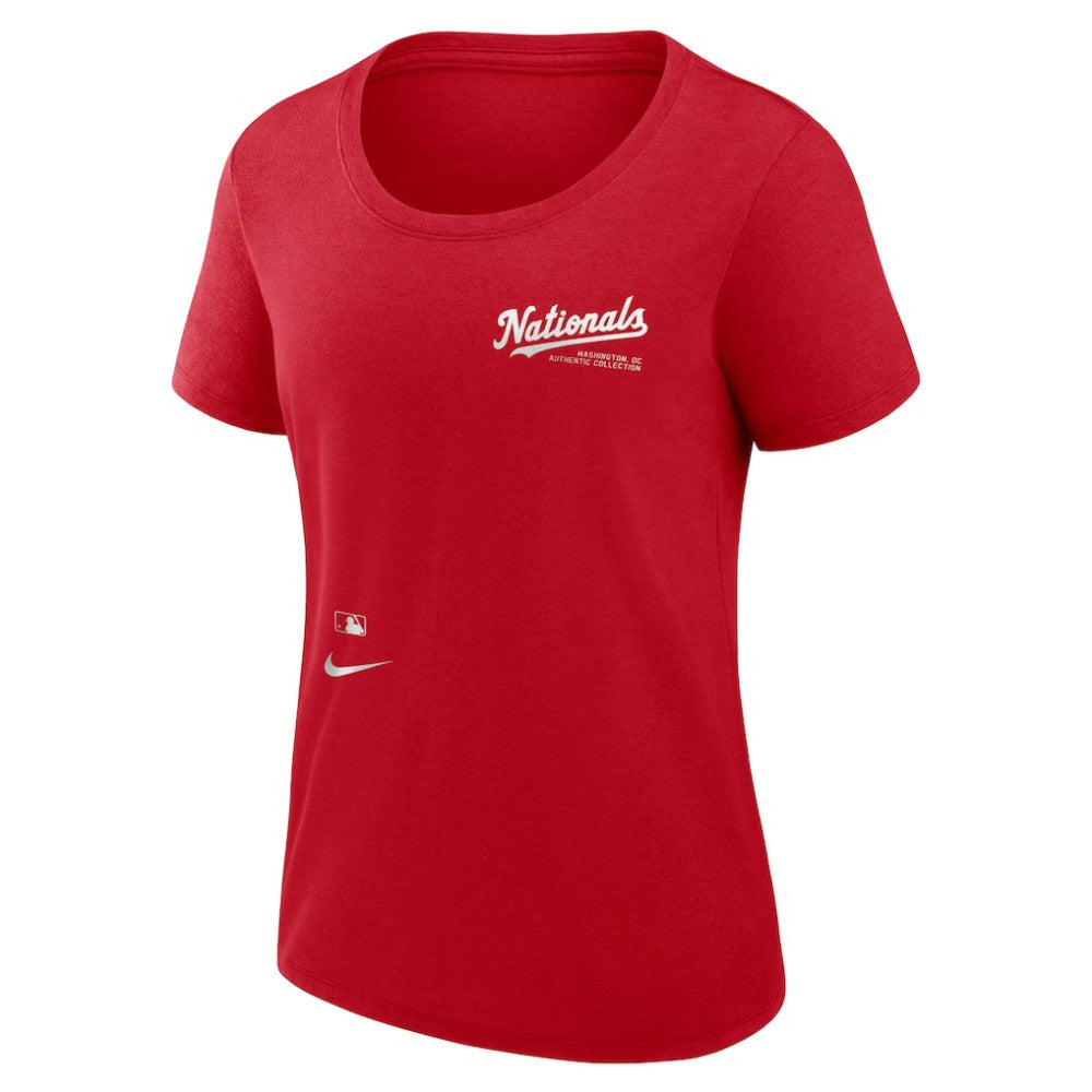 Washington Nationals Nike Women's Authentic Collection Performance Scoop Neck T-Shirt | MLB Shop