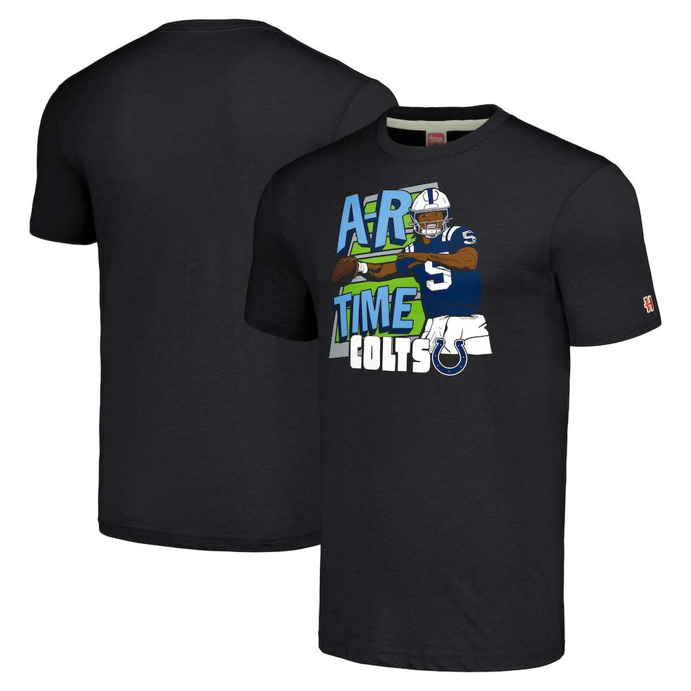 Indianapolis Colts  Anthony Richardson Sr.  Homage Unisex Caricature Player Tri-Blend T-Shirt
