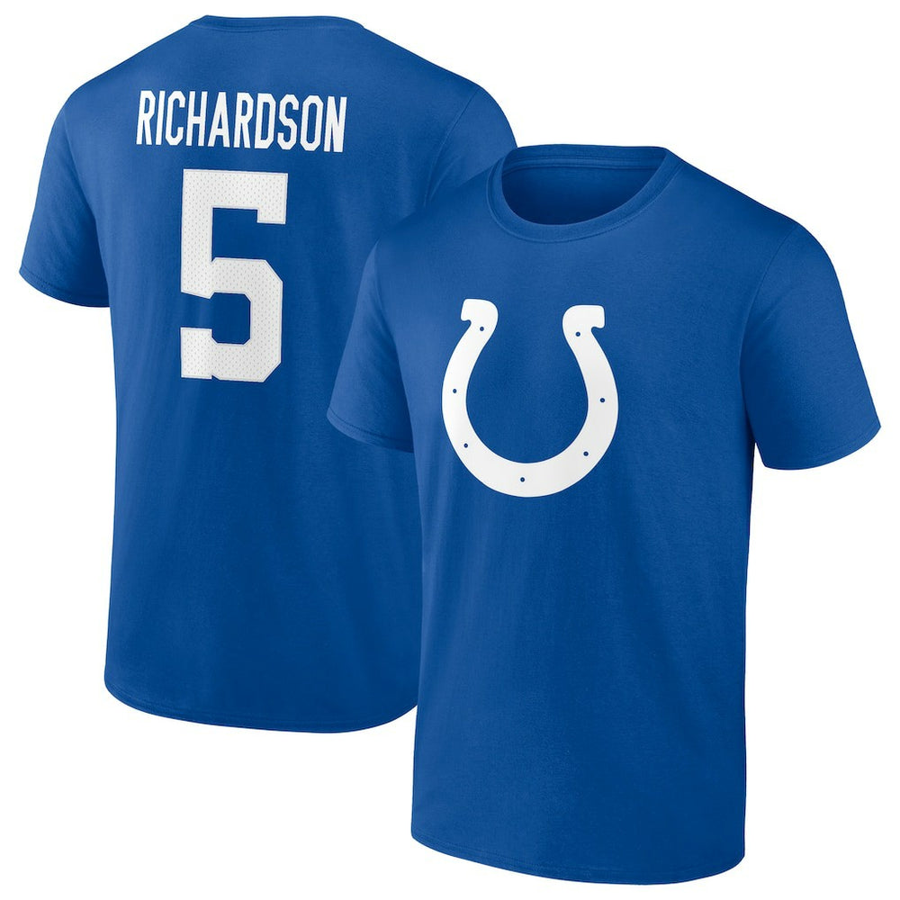 Indianapolis Colts Fanatics Anthony Richardson  Icon Name & Number T-Shirt