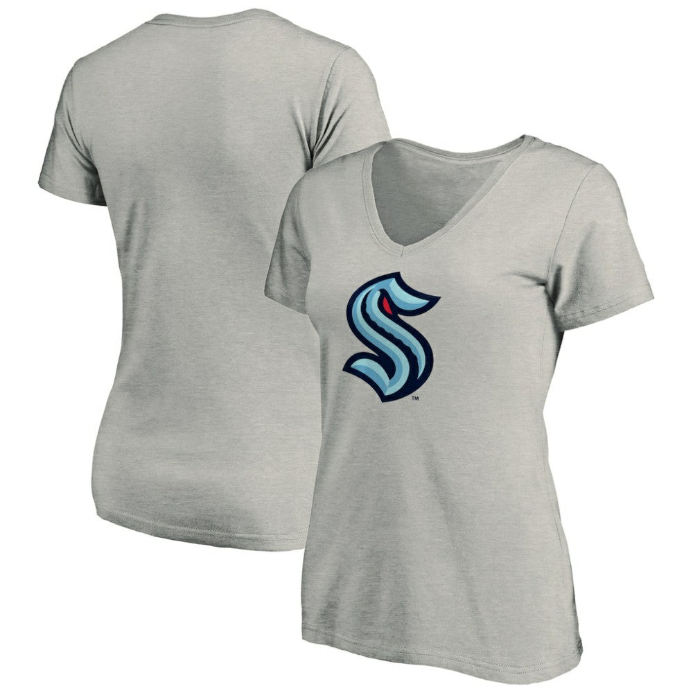 Seattle Kraken Women's Primary Logo V-Neck T-Shirt On Sale