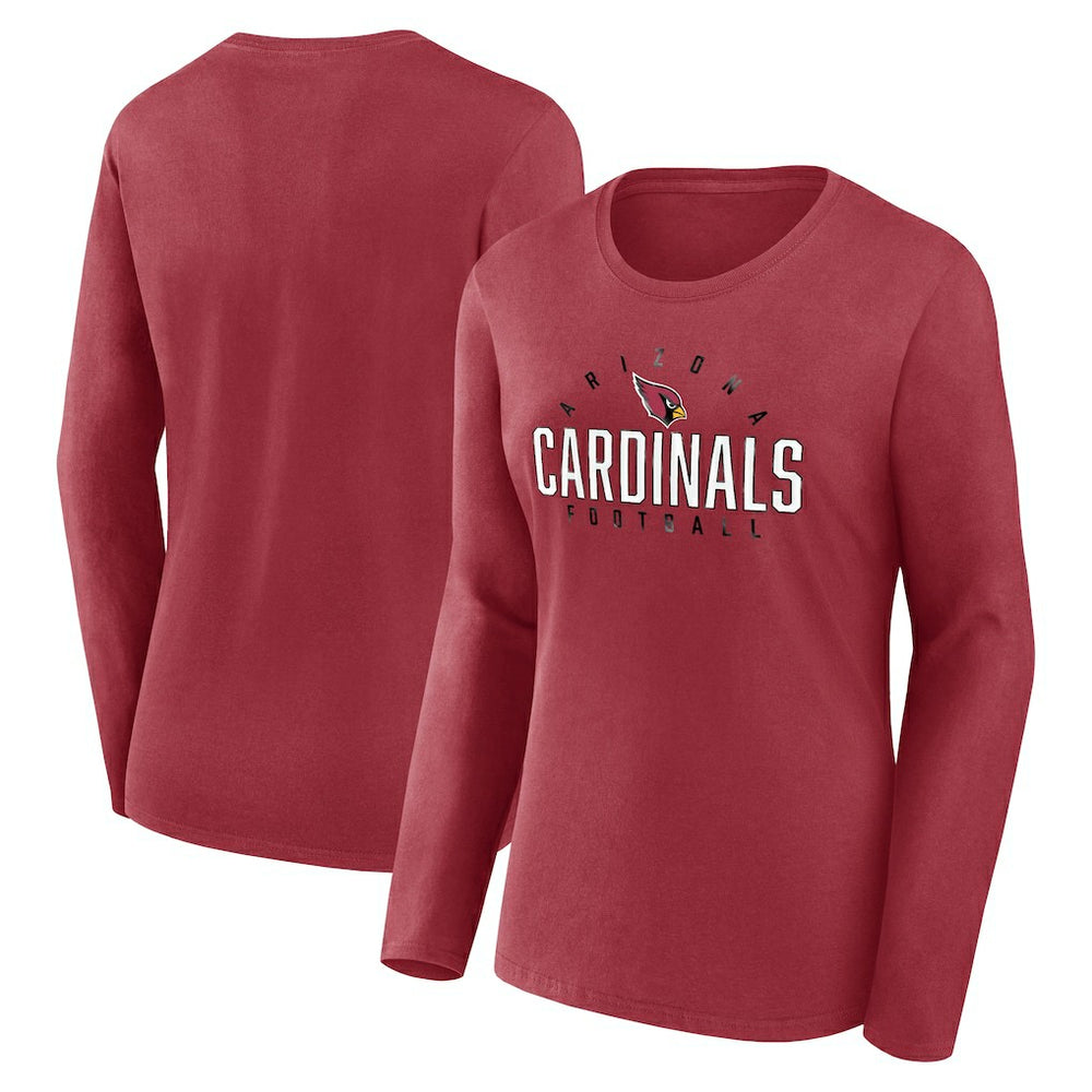 Arizona Cardinals Fanatics Women's Plus Size Foiled Play Long Sleeve T-Shirt