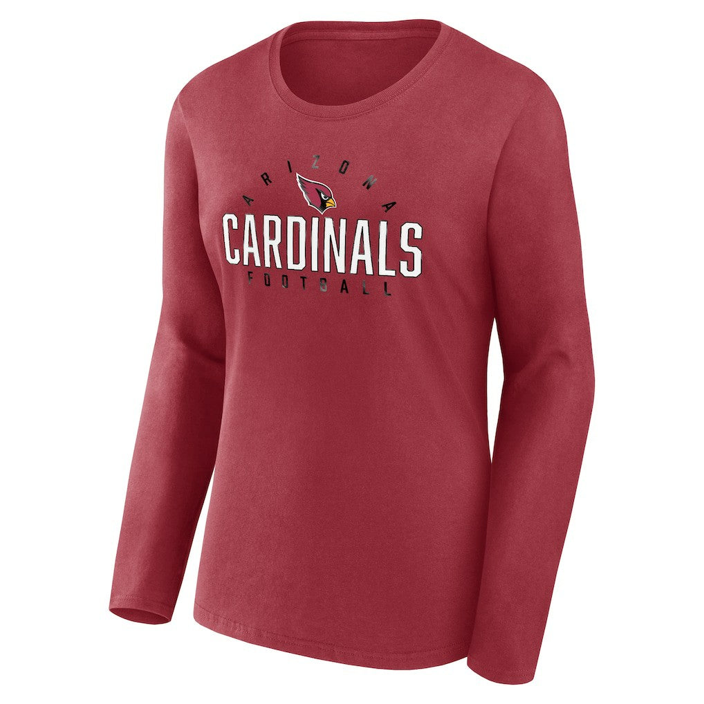 Arizona Cardinals Fanatics Women's Plus Size Foiled Play Long Sleeve T-Shirt