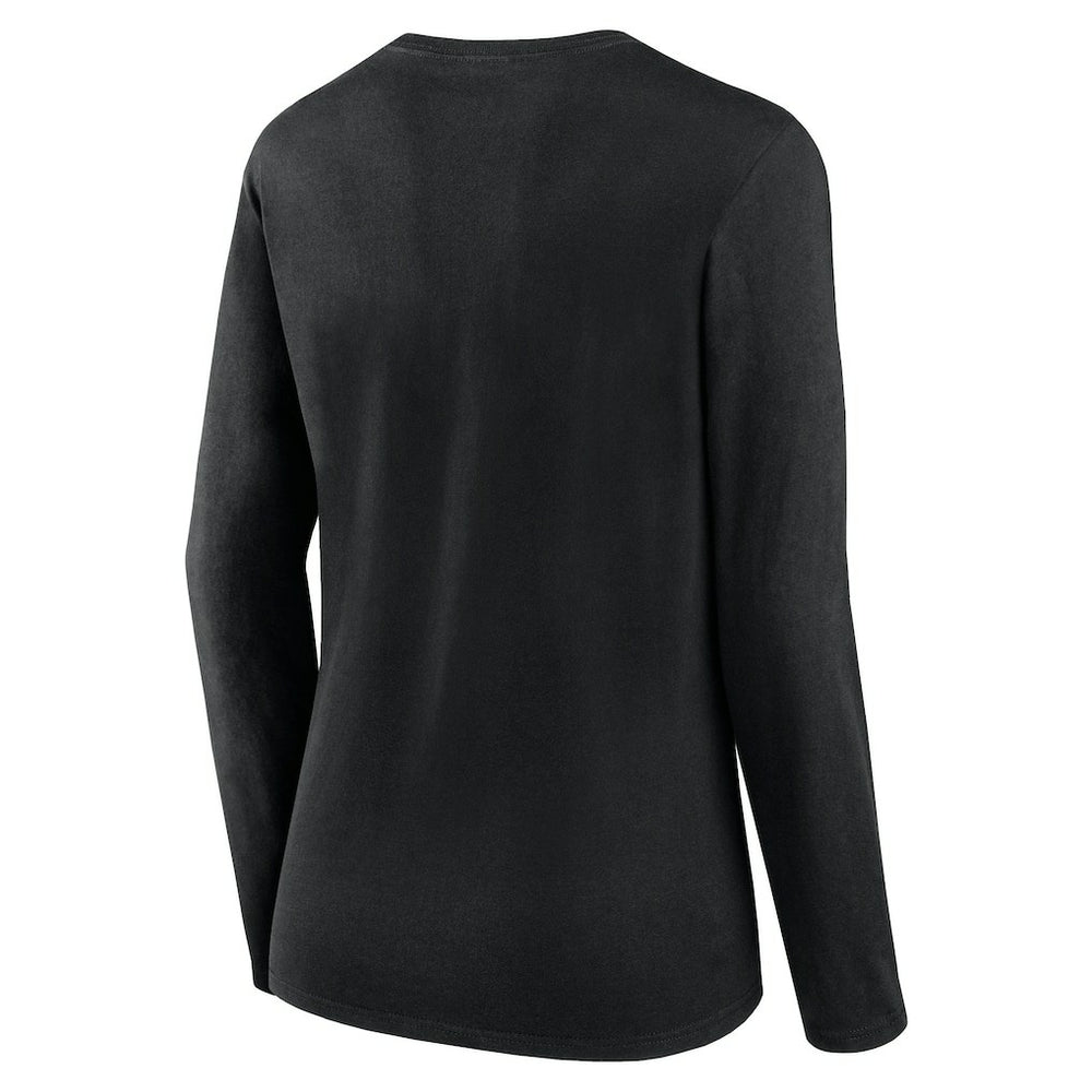 Carolina Panthers Fanatics Women's Plus Size Foiled Play Long Sleeve T-Shirt
